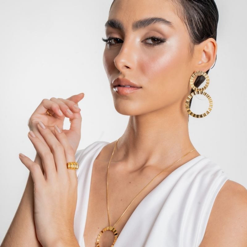 BRINCO ELLO BANHADO A OURO 18K