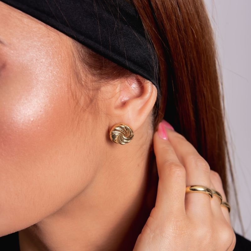 BRINCO ESPIRAL BANHADO A OURO 18K