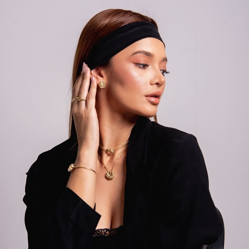 BRINCO ESPIRAL BANHADO A OURO 18K