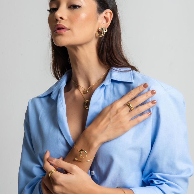 BRINCO ETÉREA ORGANIC P DOURADO FOLHEADO