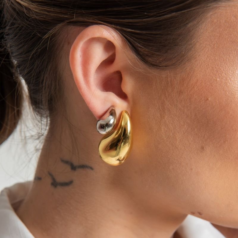 BRINCO HAILEY GOTA 16X8 ABS PRATEADO FOLHEADO