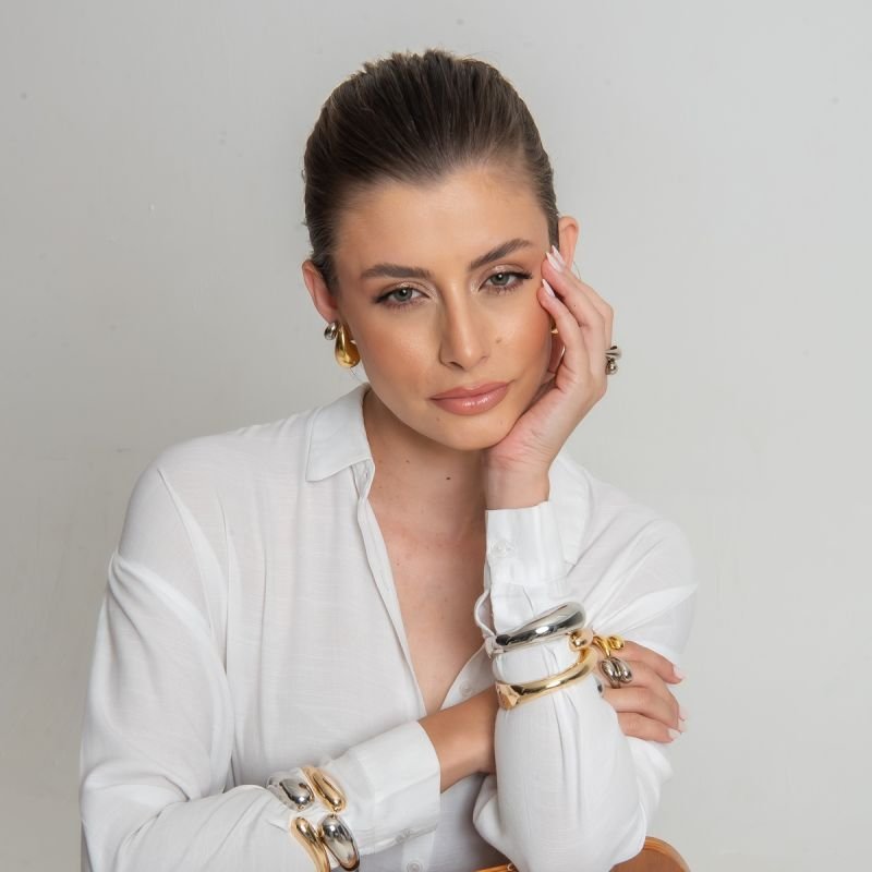 BRINCO HAILEY GOTA 16X8 ABS PRATEADO FOLHEADO