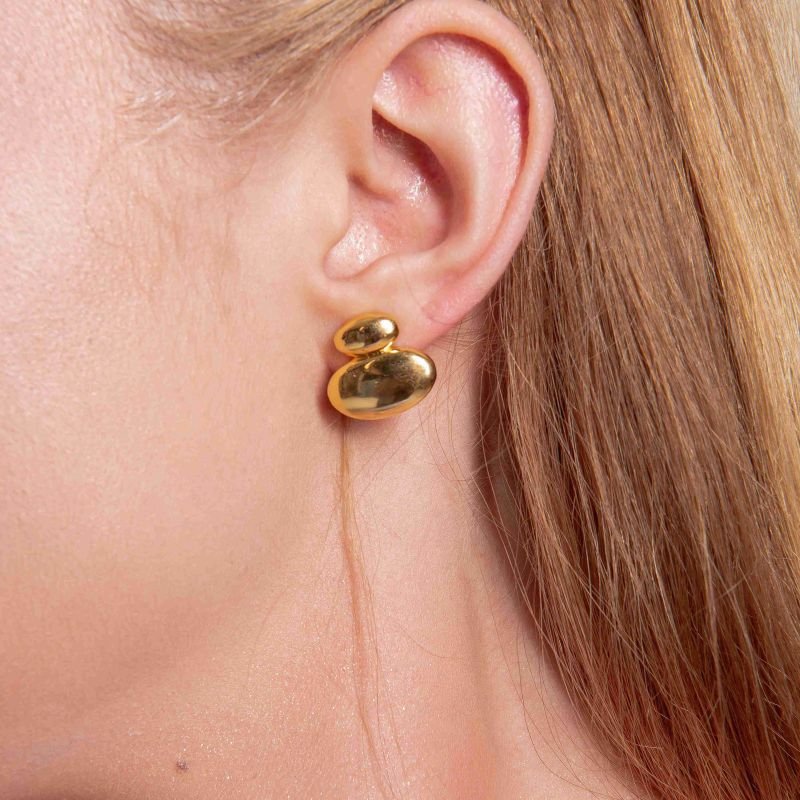 BRINCO AURA DUPLO P BANHADO A OURO 18K