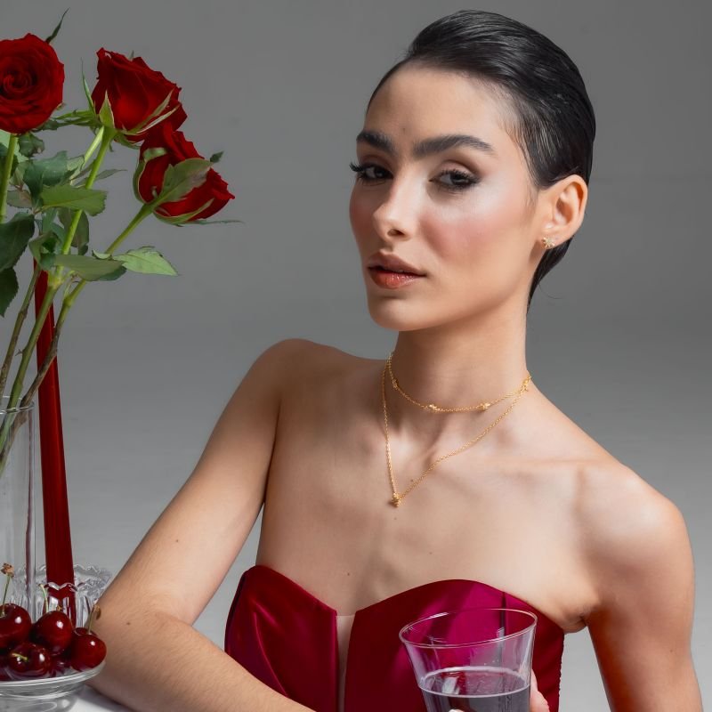 BRINCO STARS ZIRCÔNIA BANHADO A OURO 18K