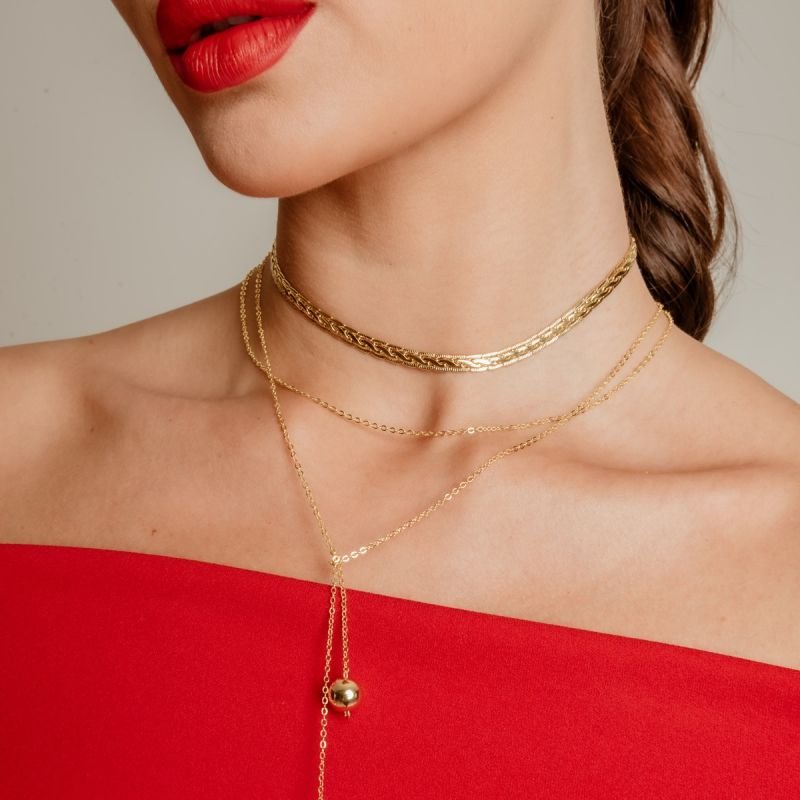 CHOKER AURA BANHADO A OURO 18K