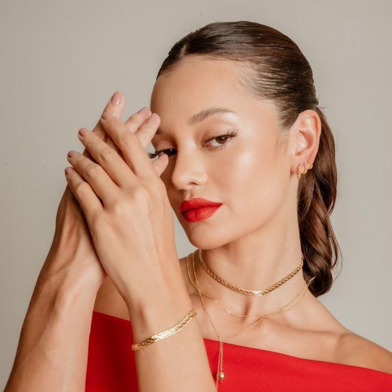 CHOKER AURA BANHADO A OURO 18K