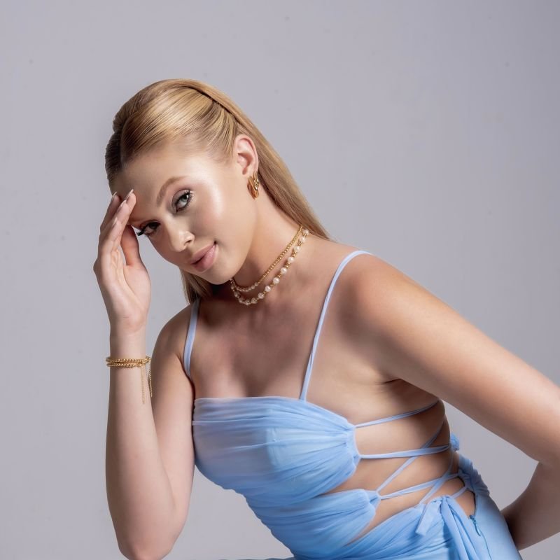 CHOKER AYLA PEROLA COM ABS BANHADO A OURO 18K