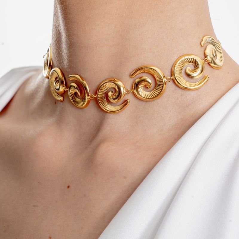 CHOKER DIVINA BANHADO A OURO 18K