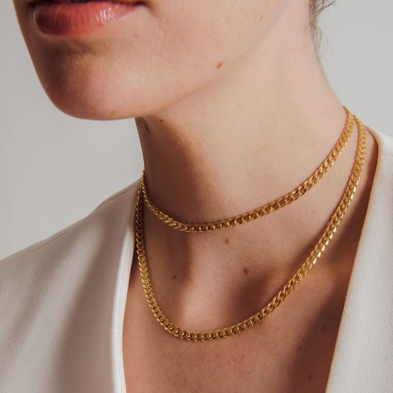 CHOKER ELOS GRUMET DIAMANTADA FRISADA BANHADO A OURO 18K