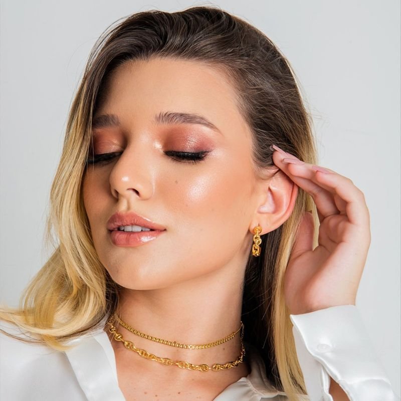 CHOKER ELOS BANHADO A OURO 18K