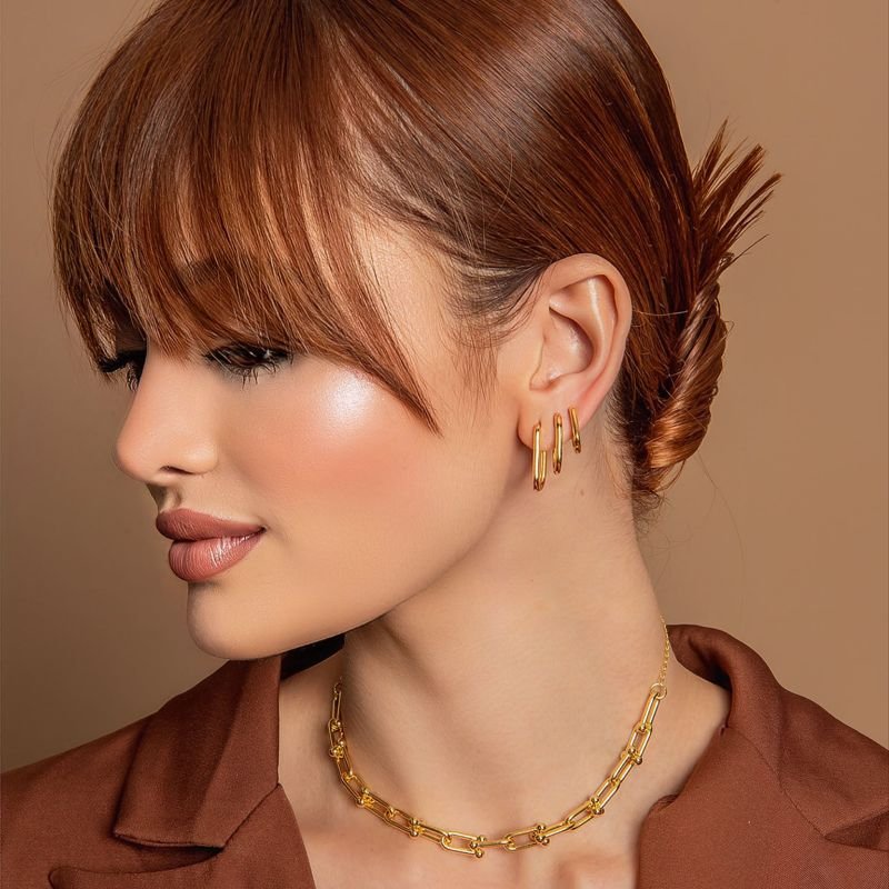 CHOKER ELOS INSPIRED TIFFA BANHADO A OURO 18K