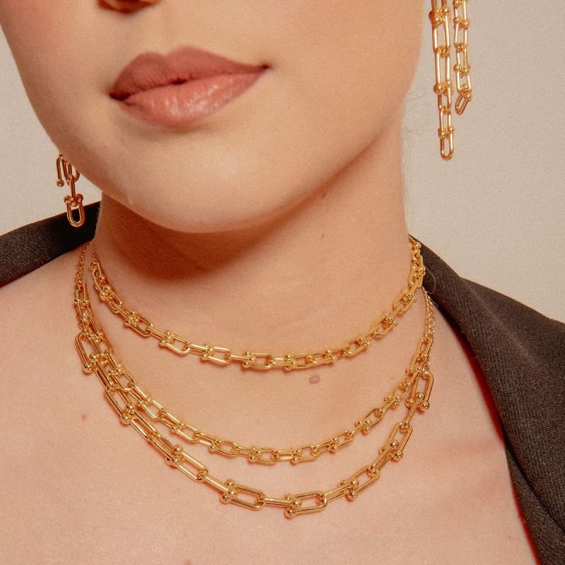 CHOKER ELOS TIFFA P BANHADO A OURO 18K