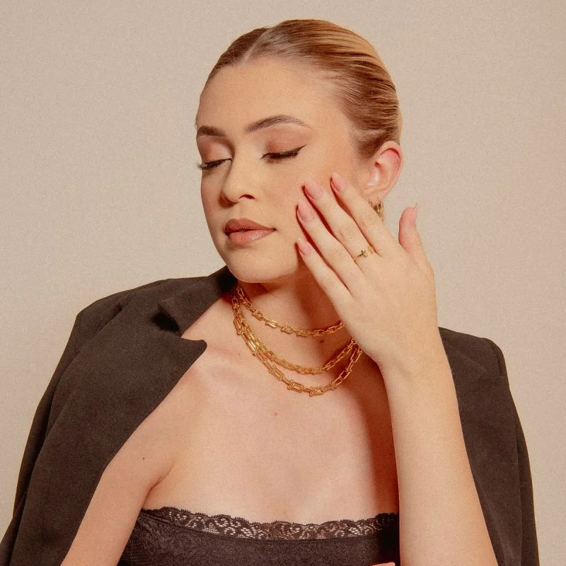 CHOKER ELOS TIFFA P BANHADO A OURO 18K