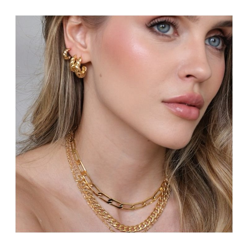 CHOKER ELOS TREND BANHADO A OURO 18K