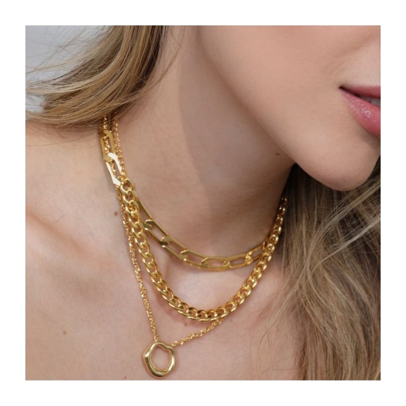 CHOKER ELOS TREND BANHADO A OURO 18K