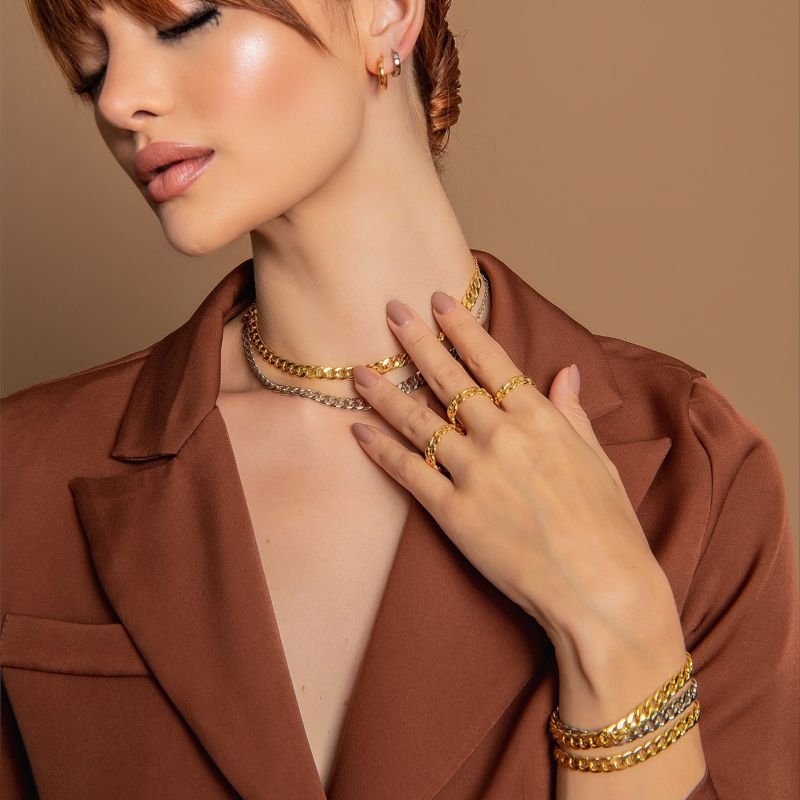 CHOKER ELOS TREND BANHADO A OURO 18K