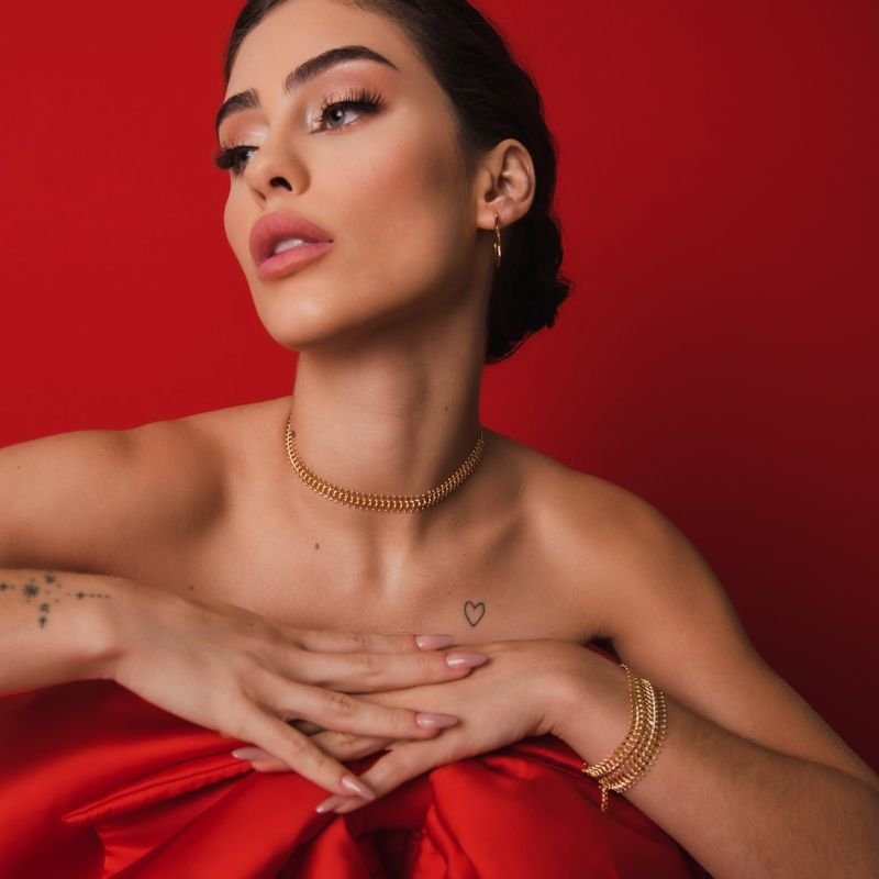 CHOKER ESPINHOS BANHADO A OURO 18K