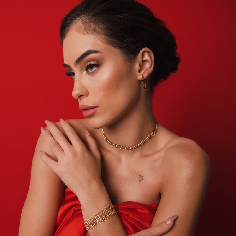 CHOKER ESPINHOS BANHADO A OURO 18K