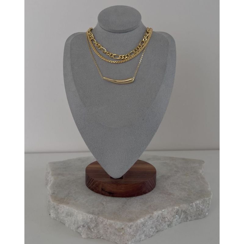 CHOKER GOTA ESGUIA BANHADO A OURO 18K