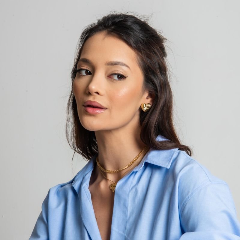 CHOKER GROUMET BANHADO A OURO 18K