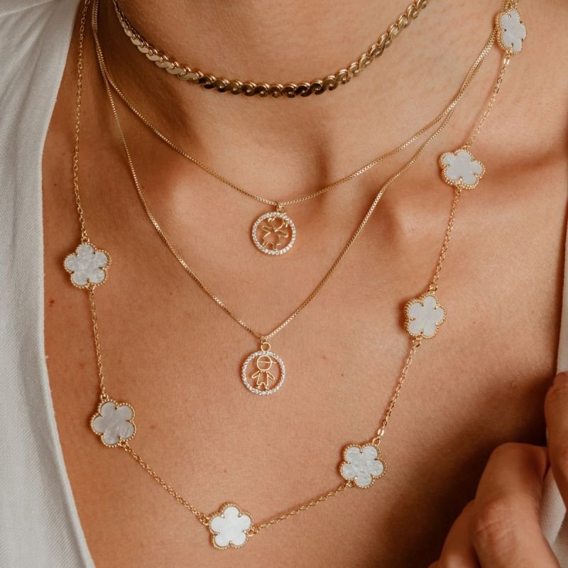 CHOKER INFINITY BANHADO A OURO 18K