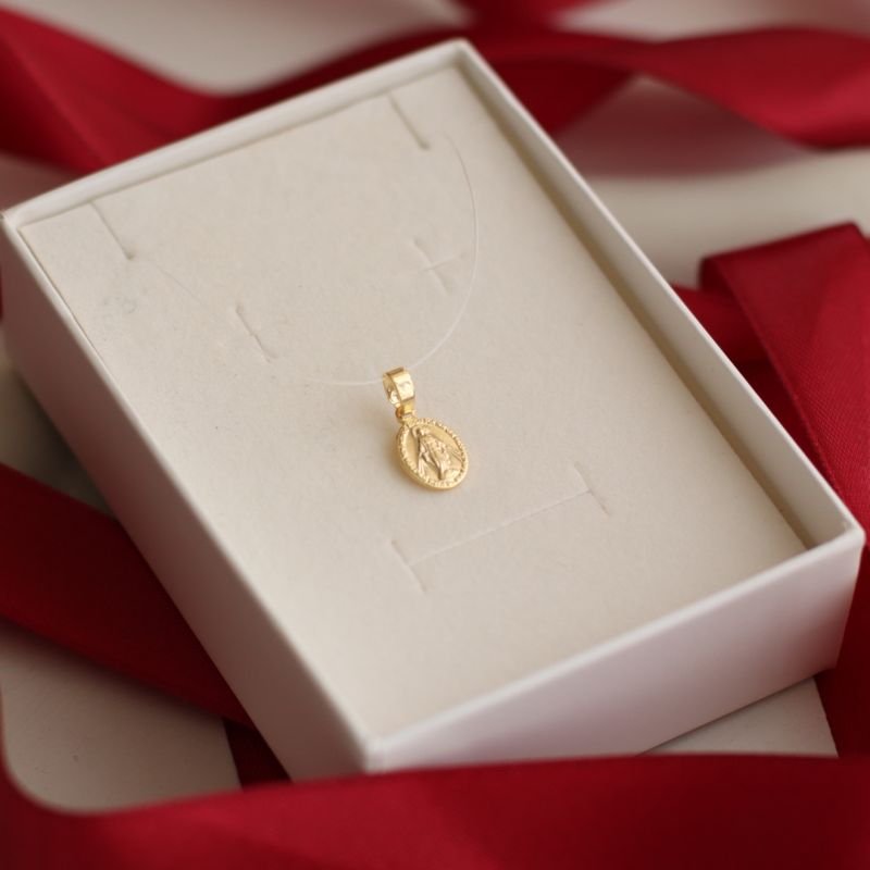 CHOKER INVISIVEL N. SRA. GRAÇAS BANHADO A OURO 18K