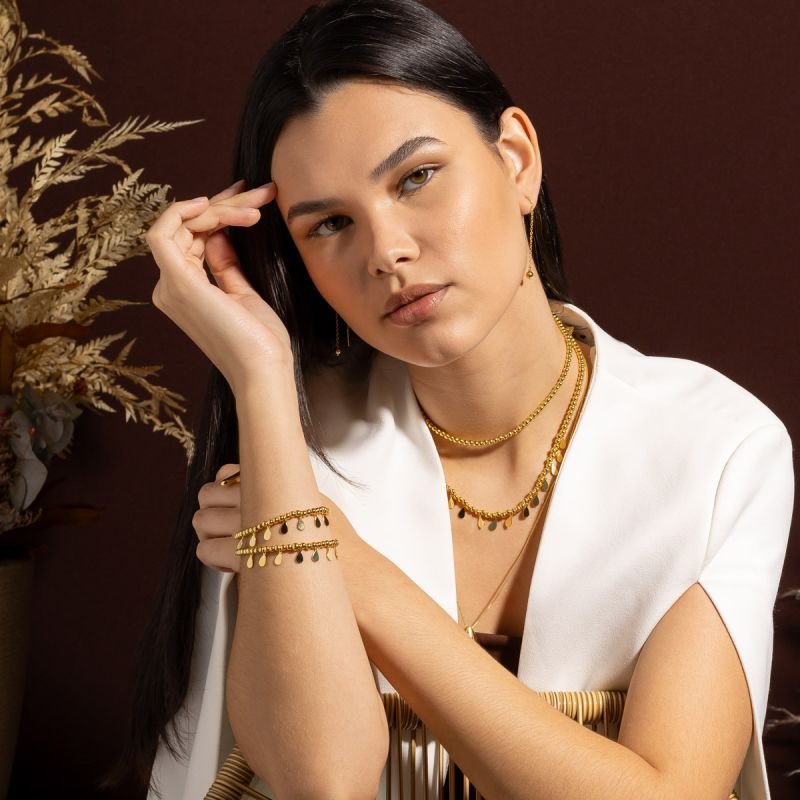CHOKER SERENA BANHADO A OURO 18K