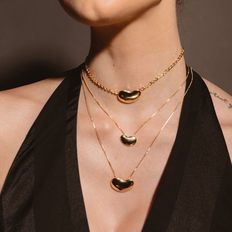 CHOKER TIFFA BANHADO A OURO 18K