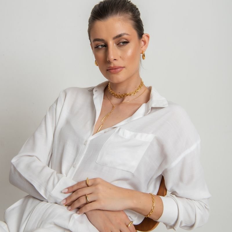 CHOKER UNIQUE BANHADO A OURO 18K