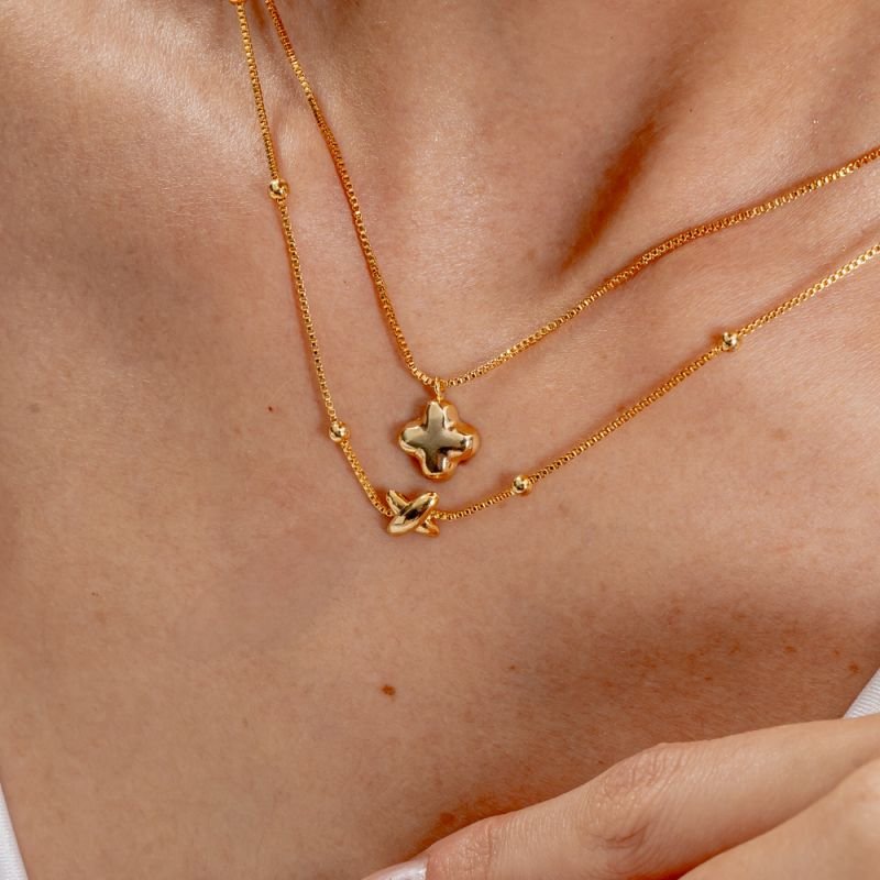 COLAR CONEXÃO BANHADO A OURO 18K