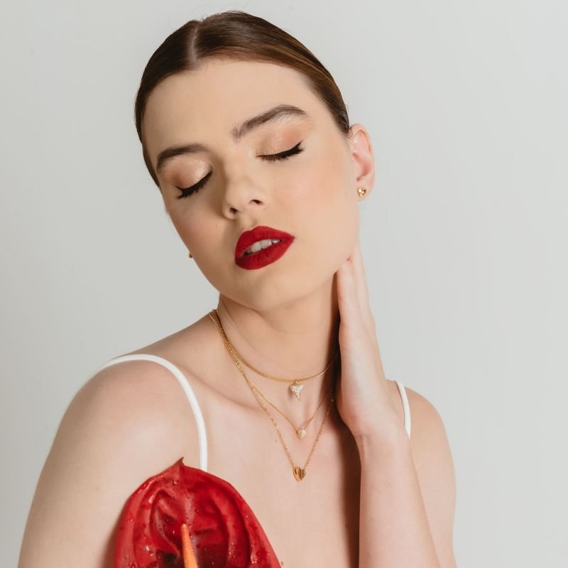 COLAR CORAÇÃO LIFE P DOURADO FOLHEADO