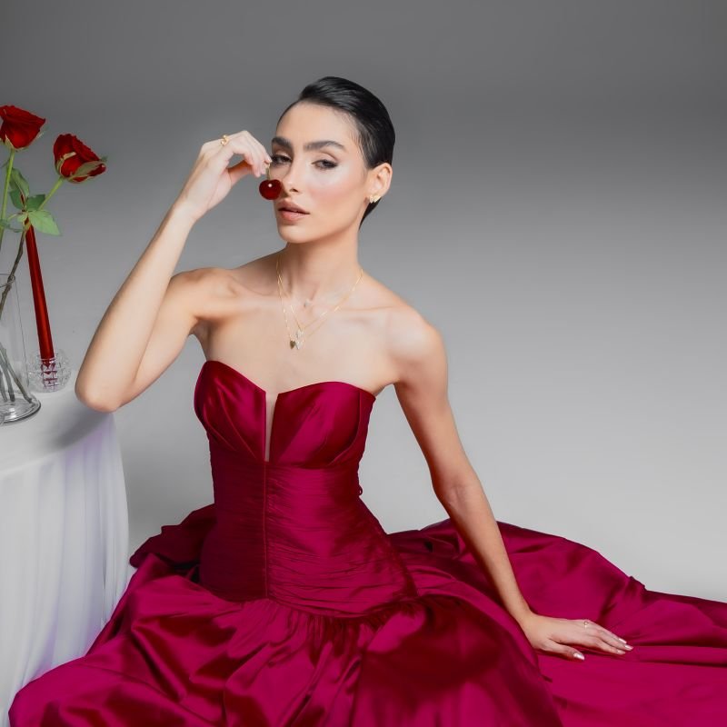 COLAR CORAÇÃO LISO E COM ZIRCONIA BANHADO A OURO 18K