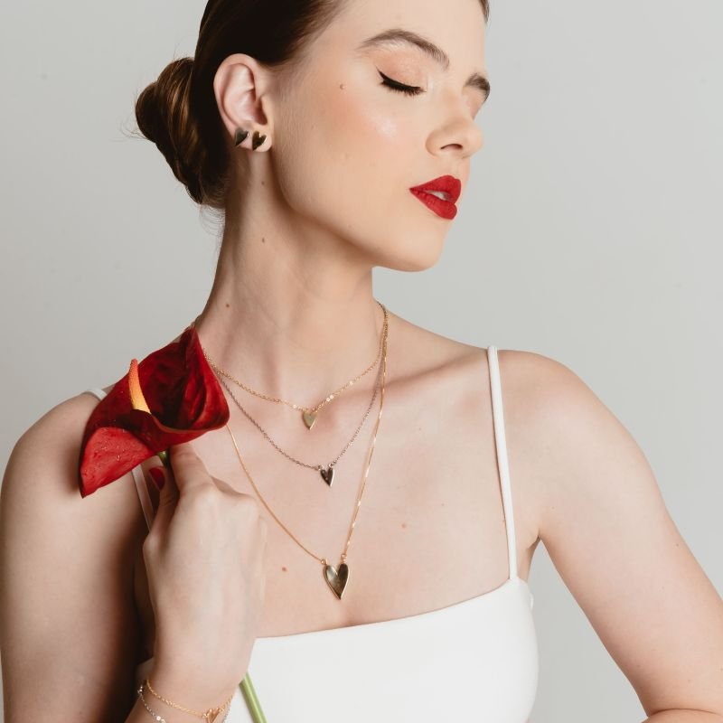 COLAR CORAÇÃO MINI BANHADO A OURO 18K