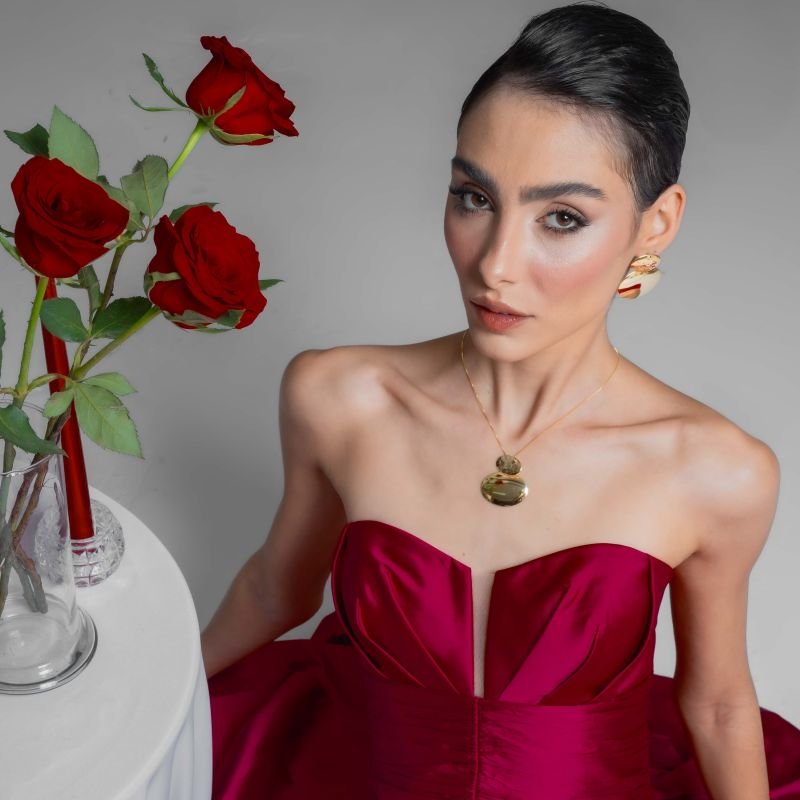 COLAR DUPLO MARTELADO BANHADO A OURO 18K