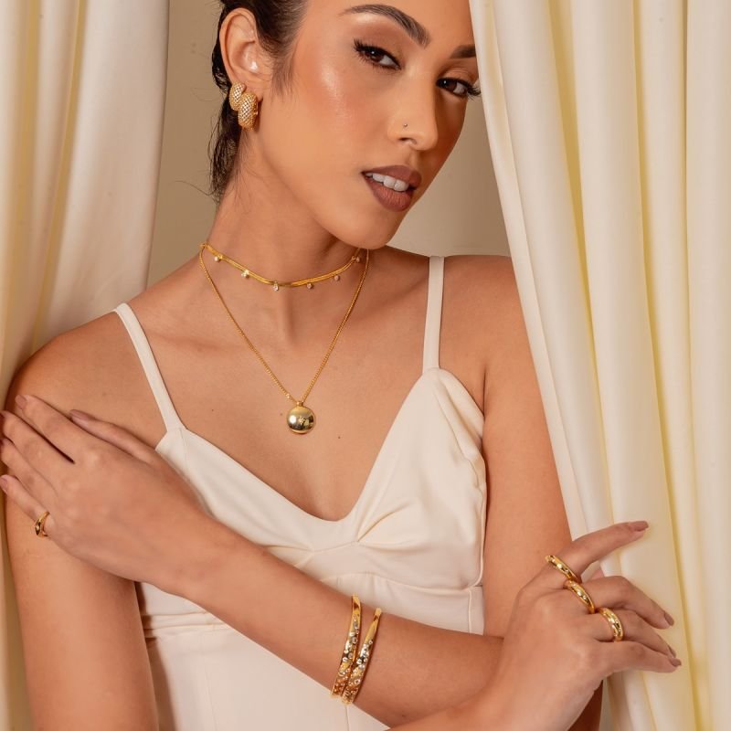 COLAR ESTRELA GUIA BANHADO A OURO 18K