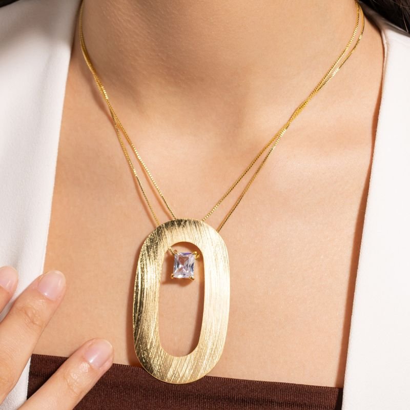 COLAR HALO BANHADO A OURO 18K