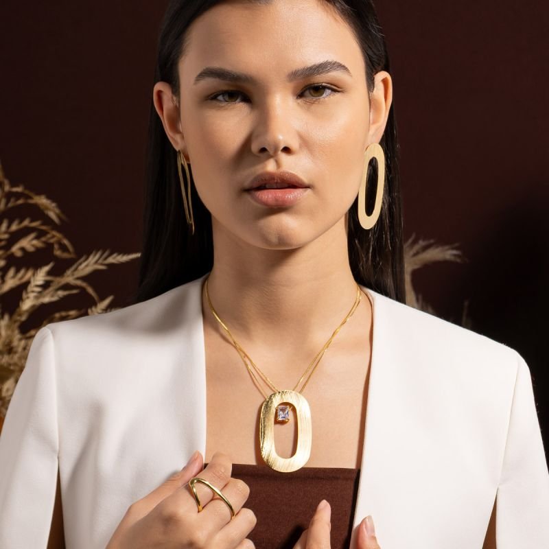 COLAR HALO BANHADO A OURO 18K