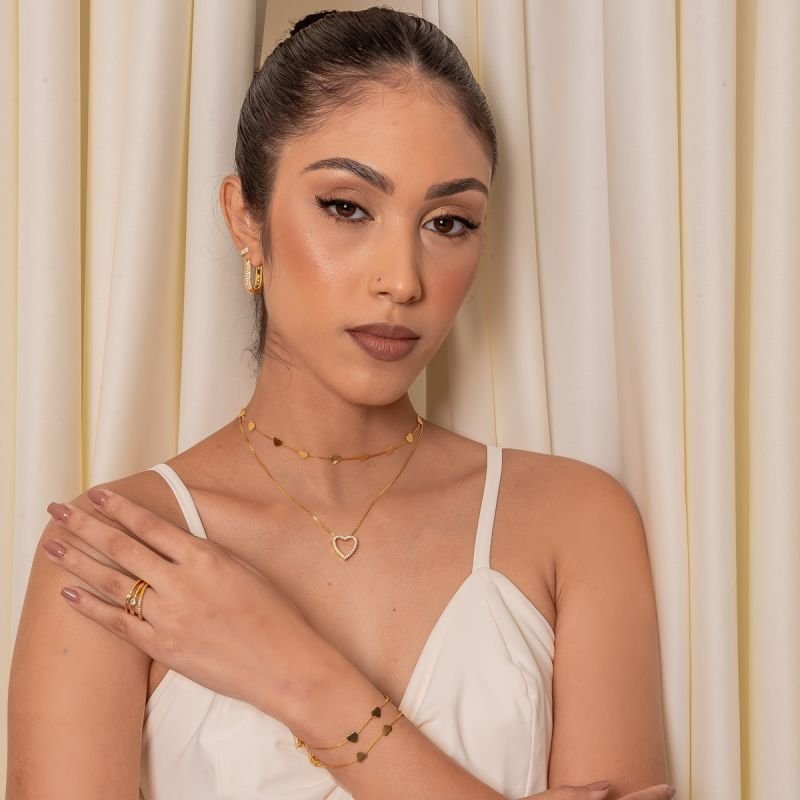 COLAR LEV BANHADO A OURO 18K
