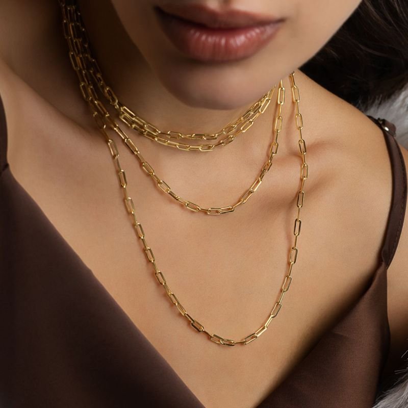 COLAR LONGO CARTI G BANHADO A OURO 18K