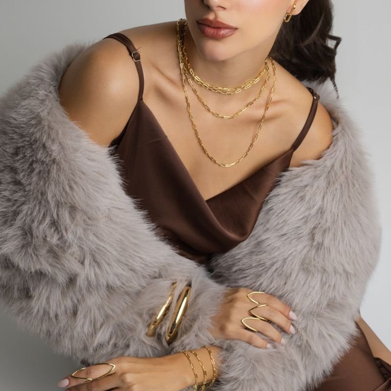 COLAR LONGO CARTI G BANHADO A OURO 18K