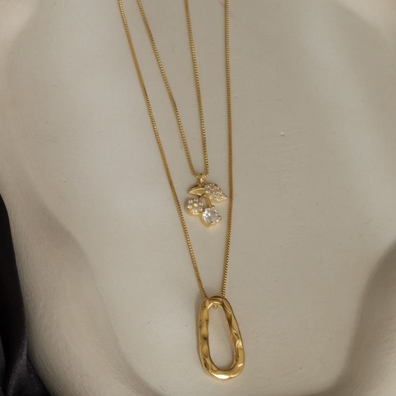 COLAR LONGO ONDAS BANHADO A OURO 18K