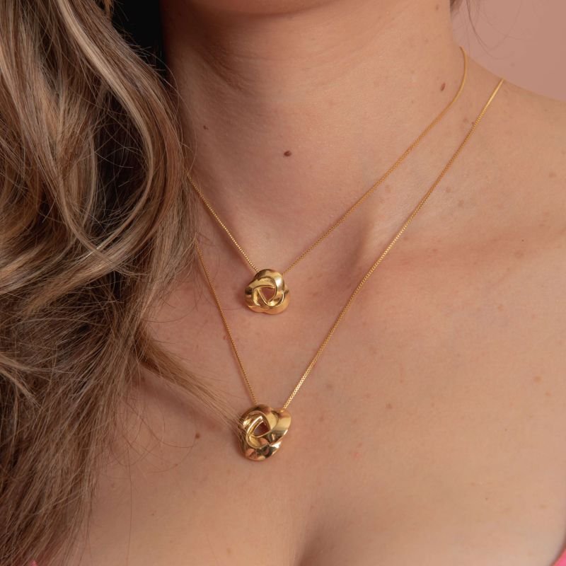 COLAR LONGO REDONDO TRANÇADO M DOURADO FOLHEADO