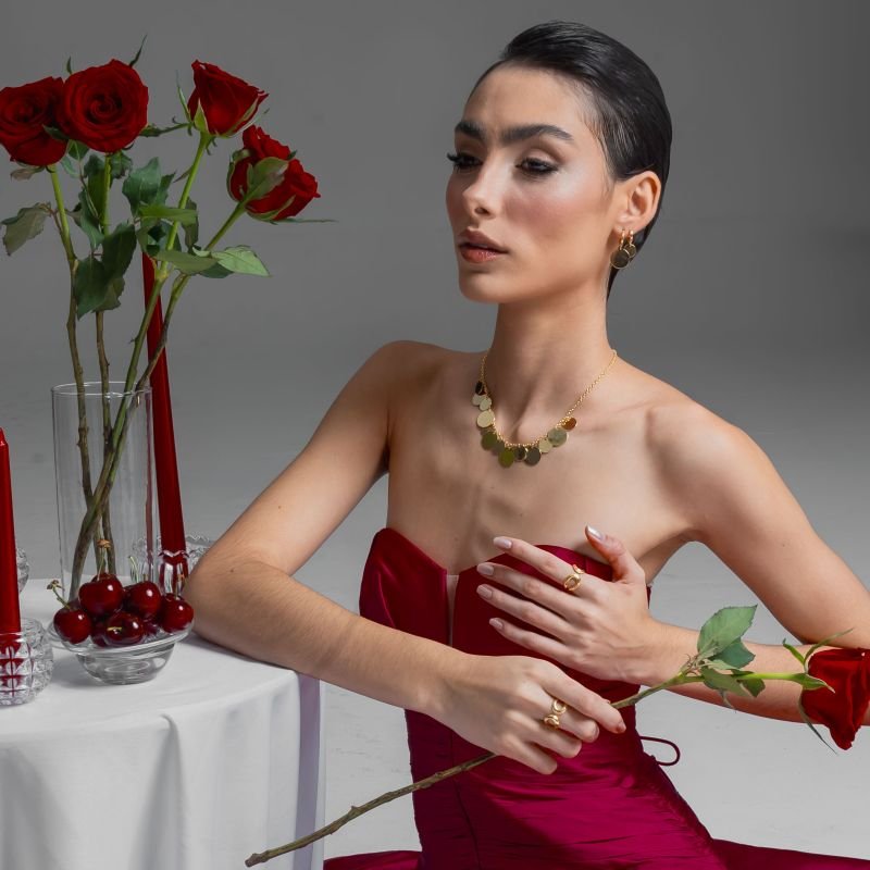 COLAR MEDALHAS BANHADO A OURO 18K