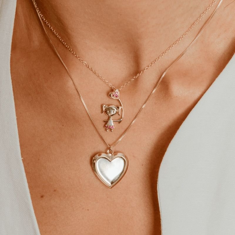 COLAR RELICÁRIO CORACION DOURADO FOLHEADO