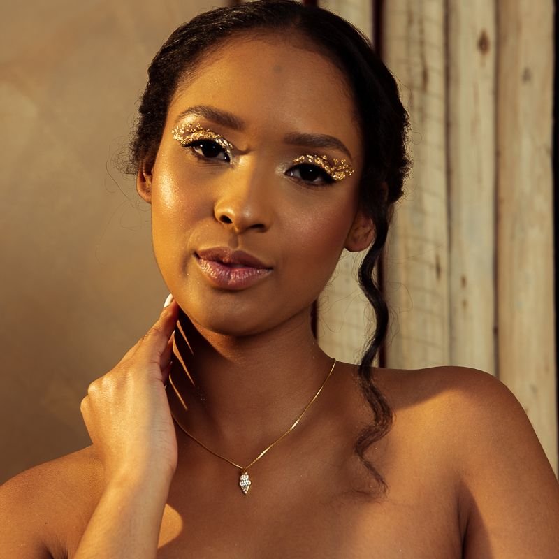 COLAR SORVETE ZIRCÔNIAS BANHADO A OURO 18K