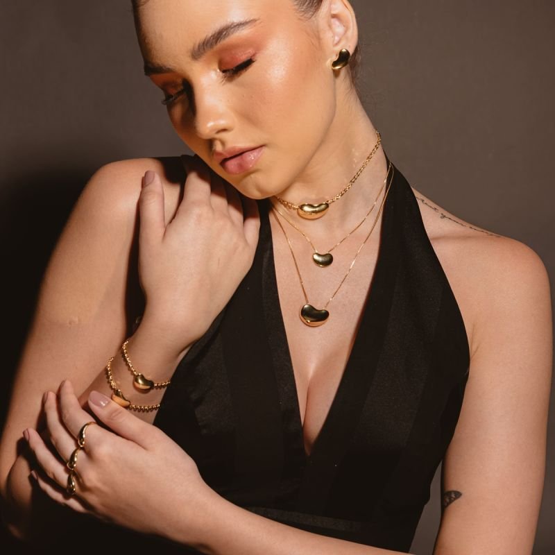 COLAR TIFFA P BANHADO A OURO 18K