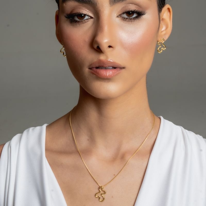 CONJUNTO SLIME BANHADO A OURO 18K