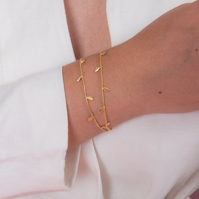 PULSEIRA RABO DE RATO 1MM SEMENTE LISA PEQUENA DOURADO FOLHEADO