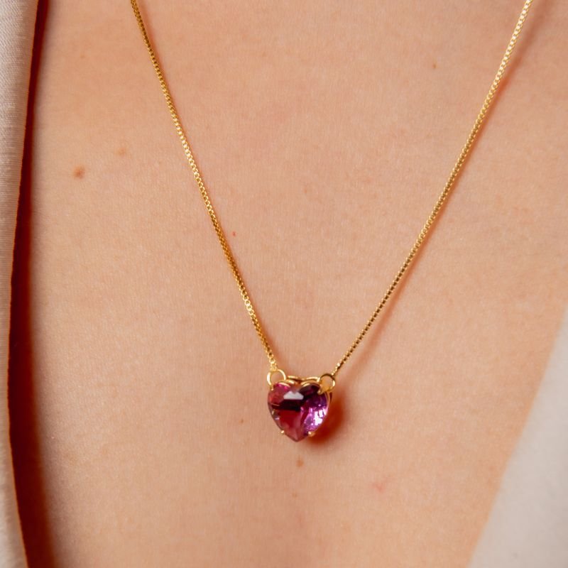ESCAPULARIO AMOR E FÉ LILAS DOURADO FOLHEADO