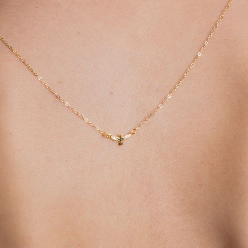 ESCAPULARIO N. SENHORA DO CARMO E ESPIRITO SANTO BANHADO A OURO 18K